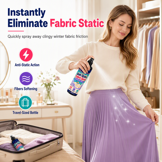⚡ 50% RABATT! ✨ Snabbverkande Antistatspray för Kläder – Tar Bort Statisk Elektricitet Direkt 👗