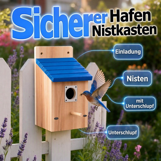 🐦 50% RABATT! ✨ Väderbeständig Fågelholk i Massivt Trä – Charmigt Fågelhus för Trädgård & Uteplats 🏡