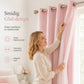 🚪 50% RABATT! 💖 Dubbellagrad mörkläggningsgardin med transparent överlagring, hålband, för sovrum och barnrum ✨