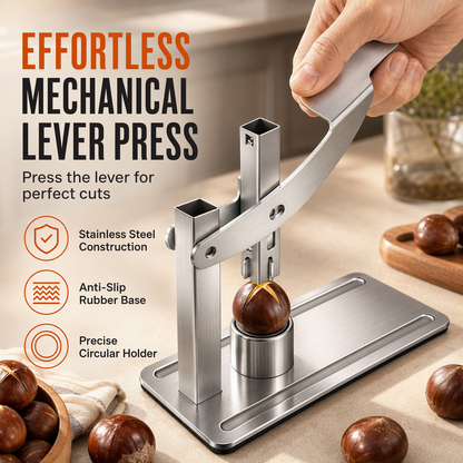 🌰 50% RABATT! ✨ Kastanjesknäckare & Nötknäckare i Rostfritt Stål – Smidig Hävstångsmodell för Nötter & Kastanjer 🥜