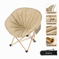 🏕️ 50% RABATT! ✨ Extra Stor Fällbar Månstol / Campingstol – Tjockt Vadderad Loungestol med Robust Stålram för Camping & Trädgård 🪑
