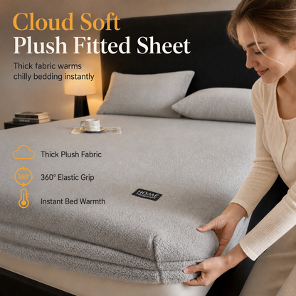 🛏️ 50% RABATT! ✨ Tjockt Varmt Plysch-Dra-på-lakan – Mjukt Vintermadrasskydd i Sammet med Resår ❄️