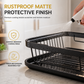 🍽️ 50% RABATT! ✨ Kompakt Diskställ i Rostskyddat Stål med Droppbricka – Smart Disktorkställ för Tallrikar & Skålar 🧽