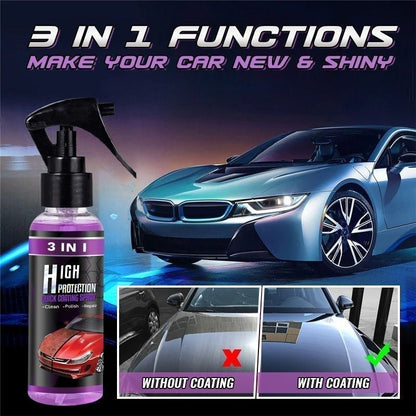 😍(Köp 2 och få 1 gratis )😍--🚗3-IN-1 Spray för snabb billackering med högt skydd